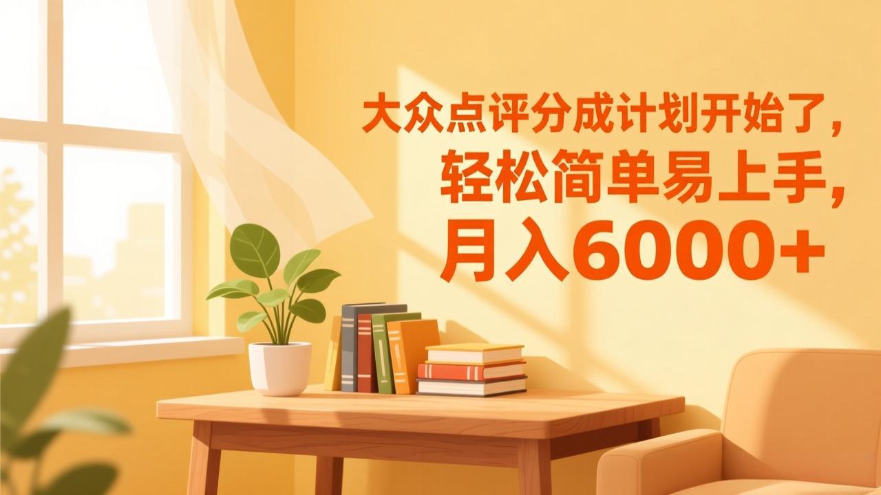 大众点评分成计划开始了，轻松简单易上手，月入6000+-乐码云集