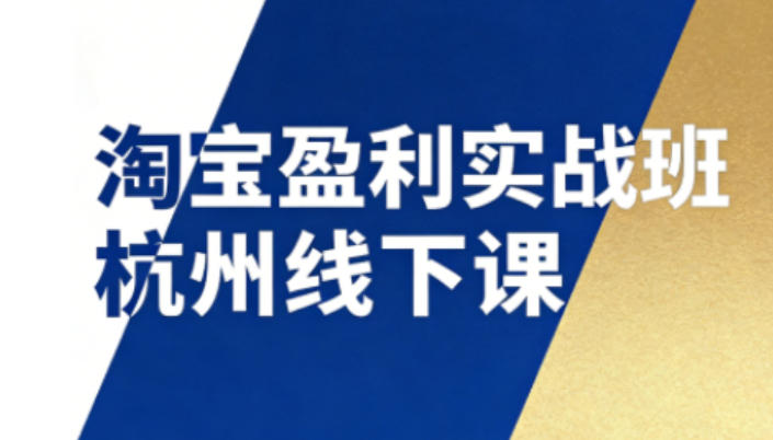 淘宝盈利实战班杭州线下课12月26-28日(音频+字幕)，帮你掌握SOP流程+12门核心技术-乐码云集