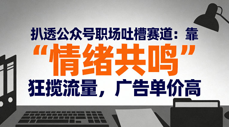 扒透公众号职场吐槽赛道：靠“情绪共鸣”狂揽流量，广告单价高-乐码云集