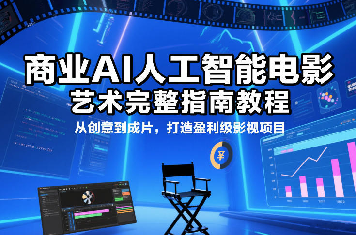 商业AI人工智能电影制作的艺术完整指南教程，从创意到成片，打造盈利级影视项目-乐码云集
