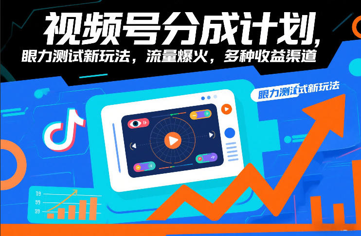 视频号分成计划，眼力测试新玩法，流量爆火，多种收益渠道-乐码云集