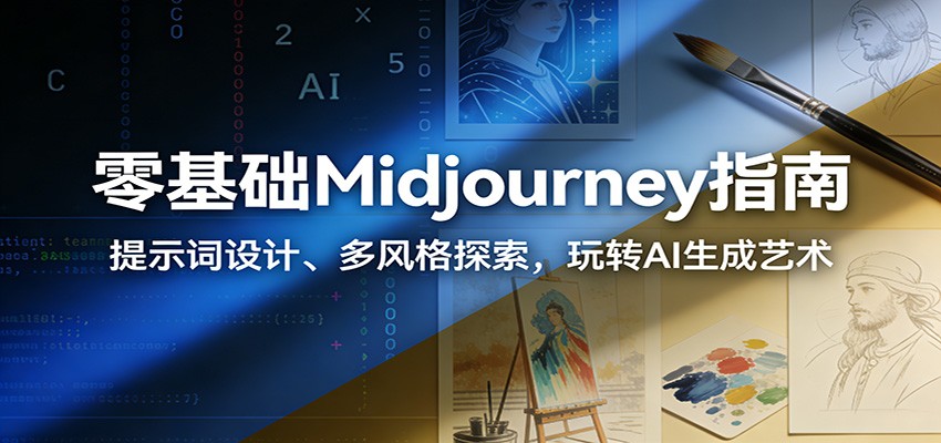 零基础Midjourney指南：提示词设计、多风格探索，玩转AI生成艺术-乐码云集