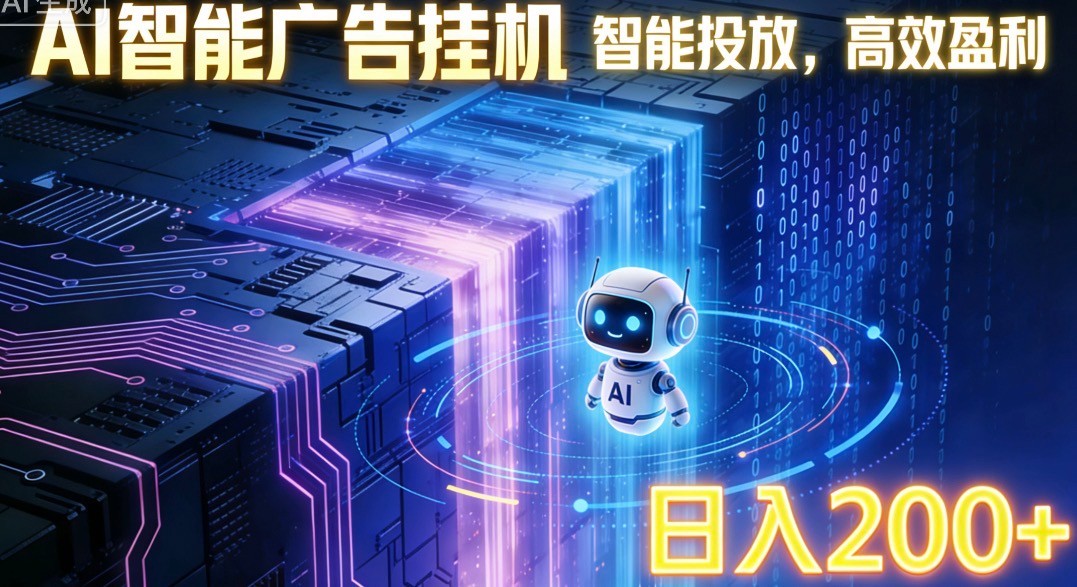 ai智能广告挂机项目,合规挂载广告即可赚取收益,单日收益可达400~500+-乐码云集