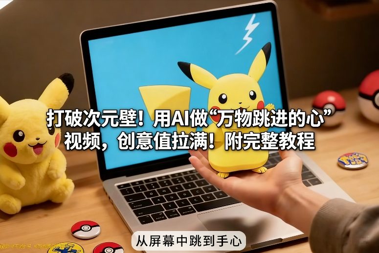 打破次元壁！用AI做【万物跳进手心】视频，创意值拉满！附完整教程-乐码云集