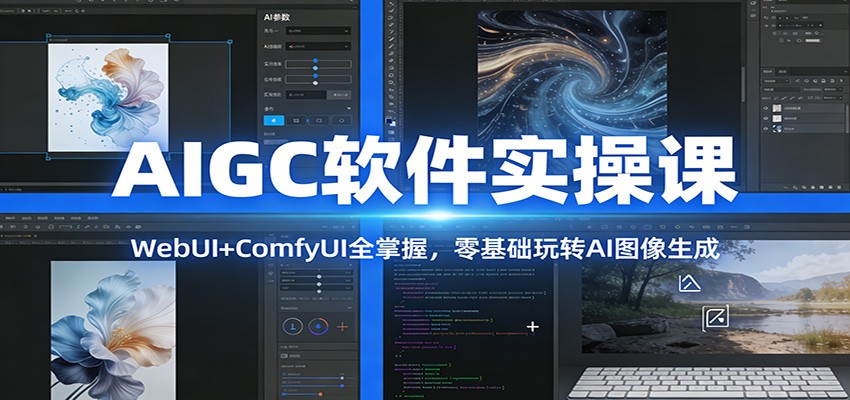 AIGC软件实操课：WebUI+ComfyUI全掌握，零基础玩转AI图像生成-乐码云集