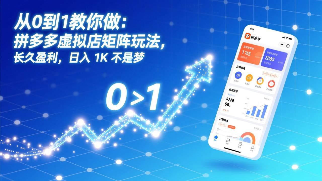 从0到1教你做：拼多多虚拟店矩阵玩法，长久盈利，日入 1K 不是梦-乐码云集