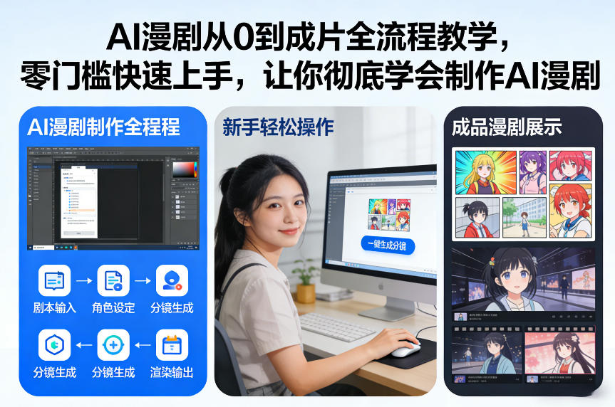 AI漫剧从0到成片全流程教学，零门槛快速上手，让你彻底学会制作AI漫剧【保姆级教程】-乐码云集