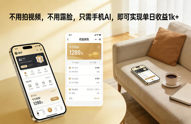 不用拍视频，不用露脸，只需手机AI，即可实现单日收益1k+【揭秘】-乐码云集