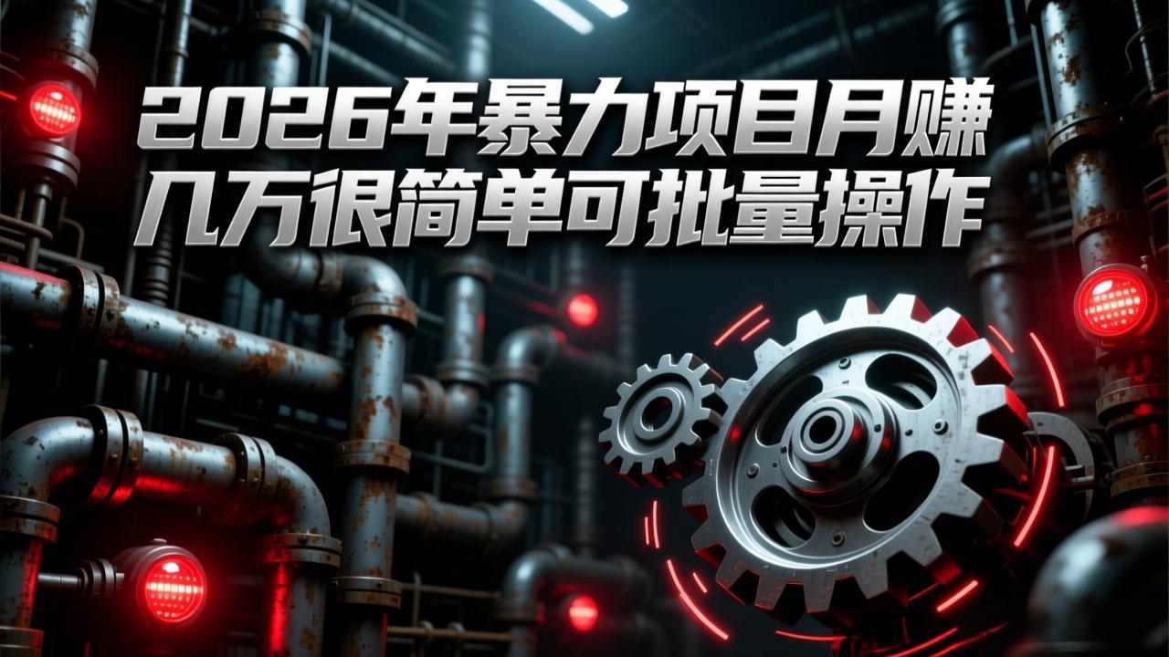 2026年暴力项目月赚几万很简单可批量操作，成本低，利润大-乐码云集