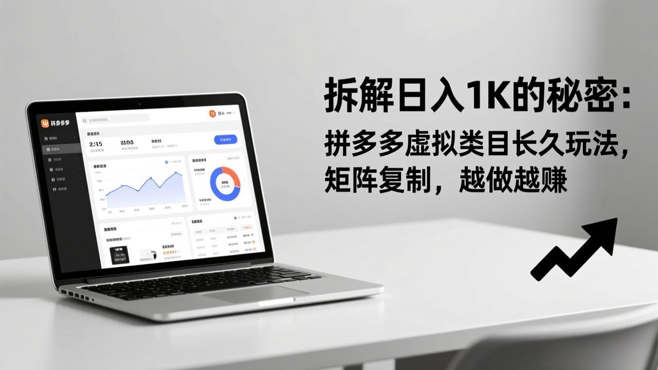 拆解日入 1K 的秘密：拼多多虚拟类目长久玩法，矩阵复制，越做越赚-乐码云集