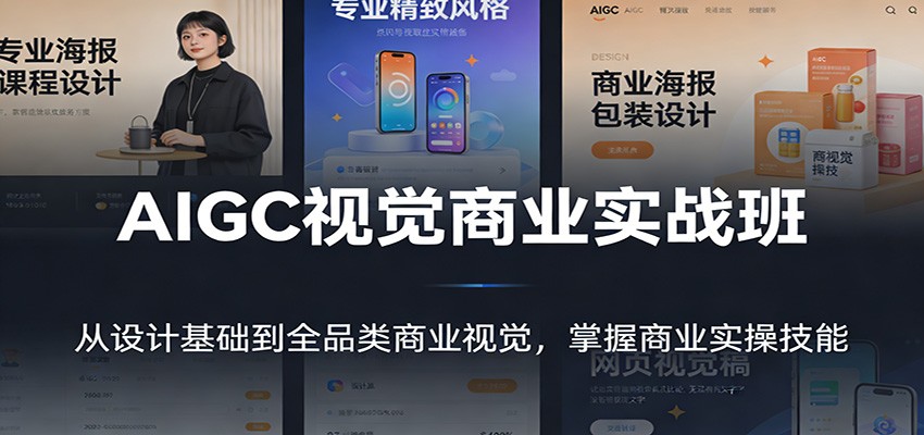 AIGC视觉商业实战班：从设计基础到全品类商业视觉，掌握商业实操技能-乐码云集
