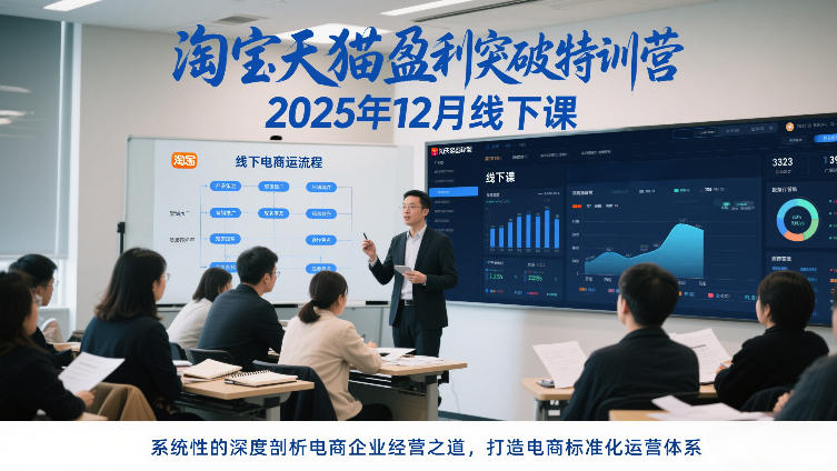 淘宝天猫盈利突破特训营25年12月线下课，系统性的深度剖析电商企业经营之道，打造电商标准化运营体系-乐码云集