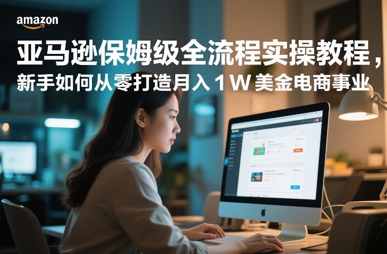 亚马逊保姆级全流程实操教程，新手如何从零打造月入1W美金电商事业-乐码云集