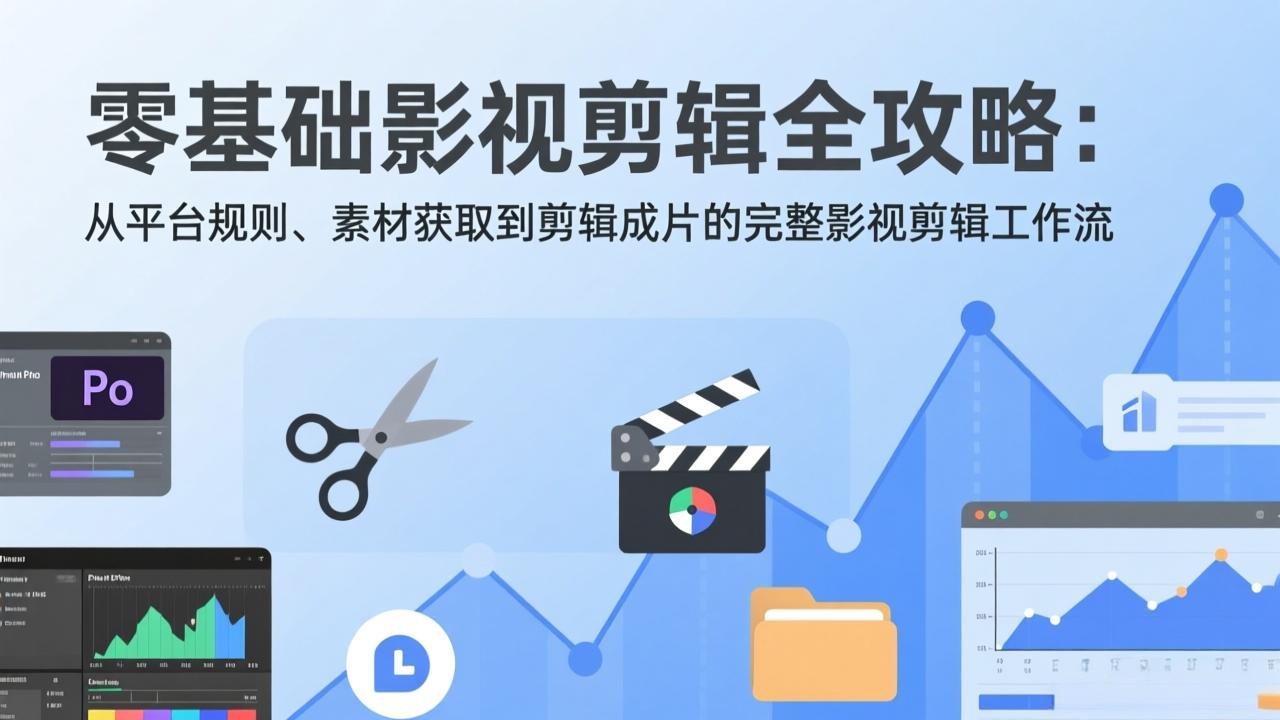 零基础影视剪辑全攻略：从平台规则、素材获取到剪辑成片的完整影视剪辑工作流-乐码云集