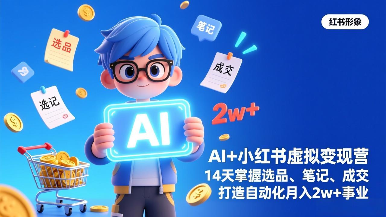 AI+小红书虚拟变现营(完结-乐码云集