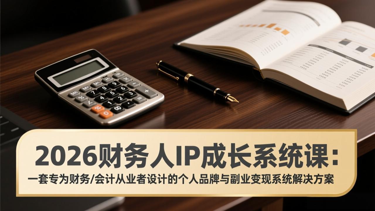 2026财务人IP成长系统课：一套专为财务/会计从业者设计的个人品牌与副业变现系统解决方案-乐码云集