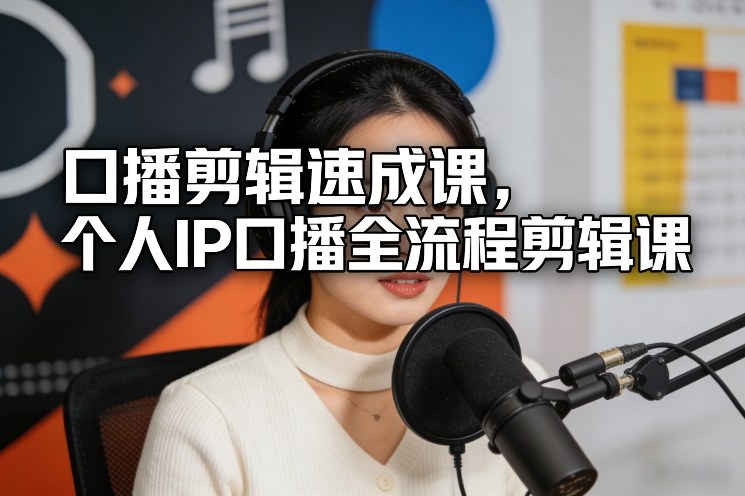 口播剪辑速成课，个人IP口播全流程剪辑课-乐码云集
