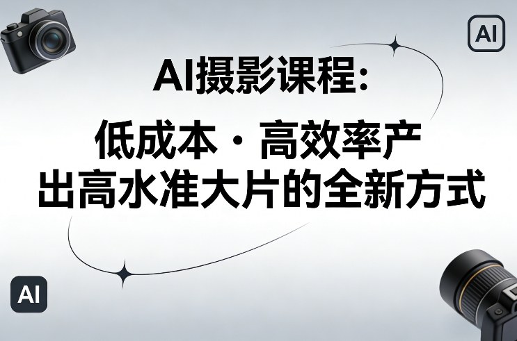 AI摄影课程，低成本高效率产出高水准大片的全新方式-乐码云集