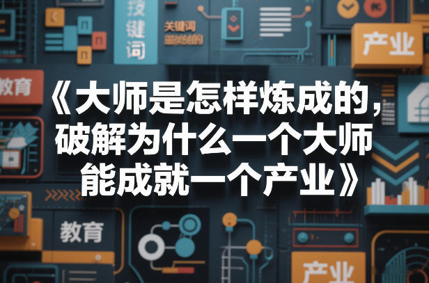 大师是怎样炼成的，破解为什么一个大师，能成就一个产业【电子书】-乐码云集