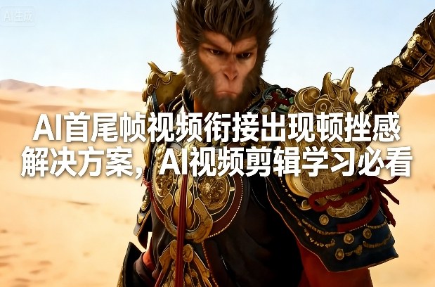 AI首尾帧视频衔接出现顿挫感解决方案，AI视频剪辑学习必看-乐码云集