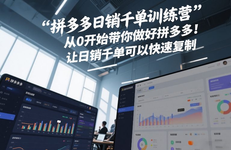 拼多多日销千单训练营，从0开始带你做好拼多多，让日销千单可以快速复制(更新26年2月)-乐码云集
