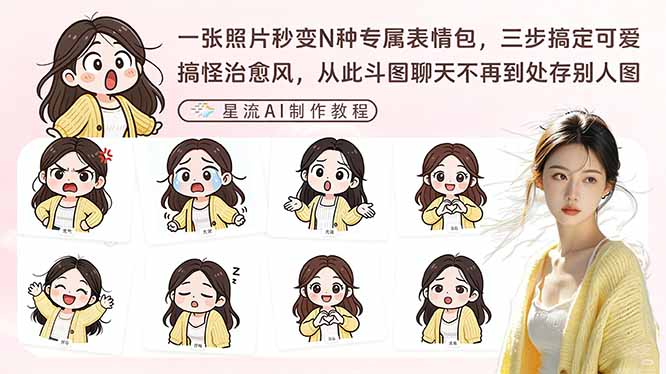 一张照片秒变N种专属表情包，三步搞定可爱搞怪治愈风，从此斗图聊天不再到处存别人图-乐码云集