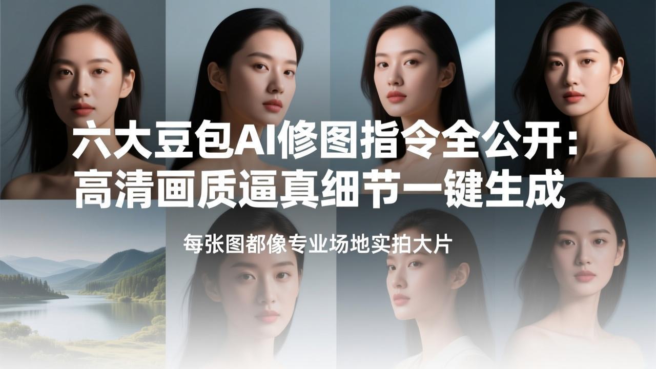 六大豆包AI修图指令全公开：高清画质逼真细节一键生成，每张图都像专业场地实拍大片-乐码云集