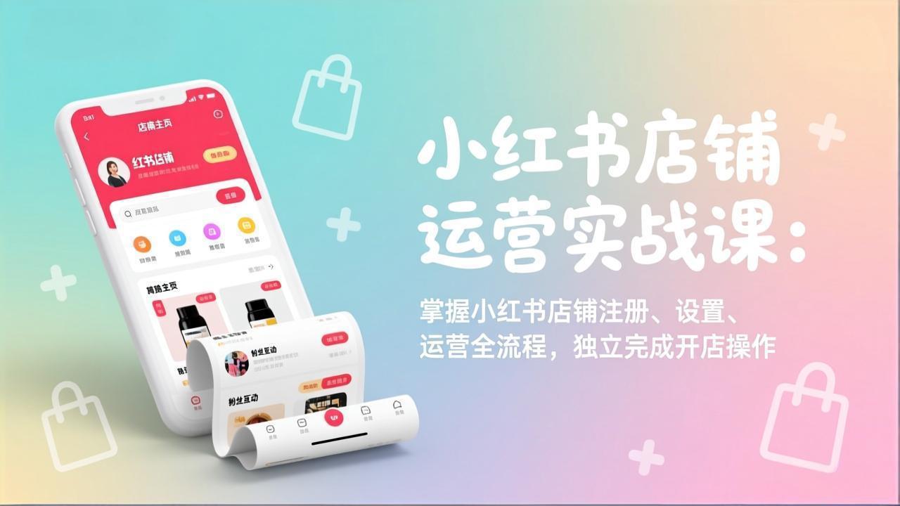 小红书店铺运营实战课：掌握小红书店铺注册、设置、运营全流程，独立完成开店操作-乐码云集
