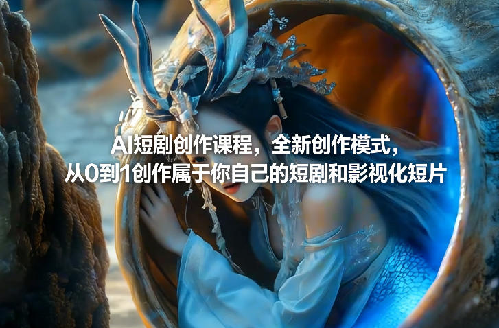 AI短剧创作课程，全新创作模式，从0到1创作属于你自己的短剧和影视化短片-乐码云集