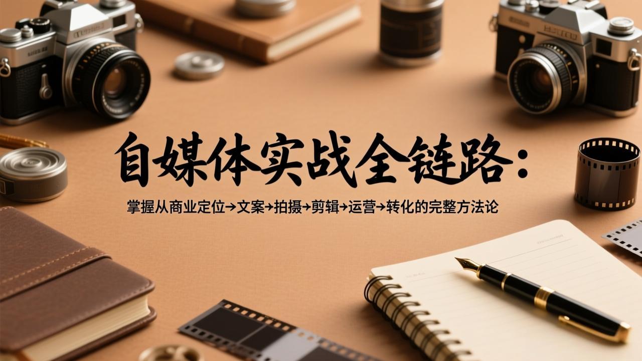 自媒体实战全链路：掌握从商业定位→文案→拍摄→剪辑→运营→转化的完整方法论-乐码云集
