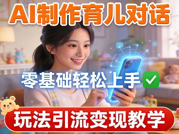 AI制作育儿对话，零基础轻松上手，玩法引流变现教学-乐码云集