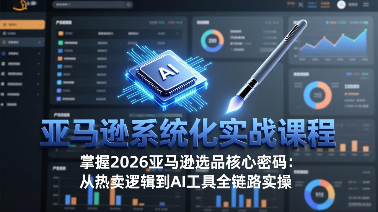 亚马逊系统化实战课-更新3月：2026最新选品方法论，从热卖原因分析到AI作图，提升选品成功率-乐码云集