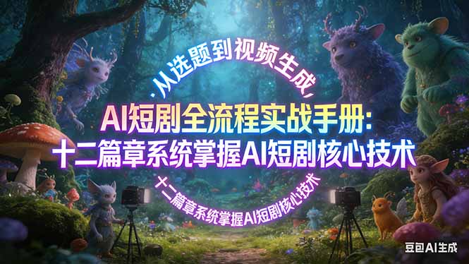 AI 短剧全流程实战手册：从选题到视频生成，十二篇章系统掌握 AI 短剧核心技术-乐码云集