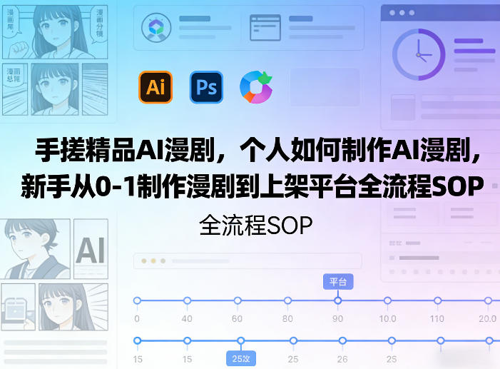 手搓精品AI漫剧，个人如何制作AI漫剧，新手从0-1制作漫剧到上架平台全流程SOP-乐码云集
