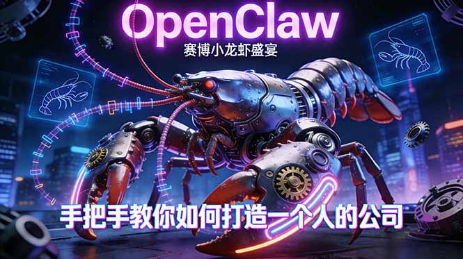OpenClaw，小龙虾-从产品到爆款的成长之路，手把手教你如何打造一个人的公司-乐码云集