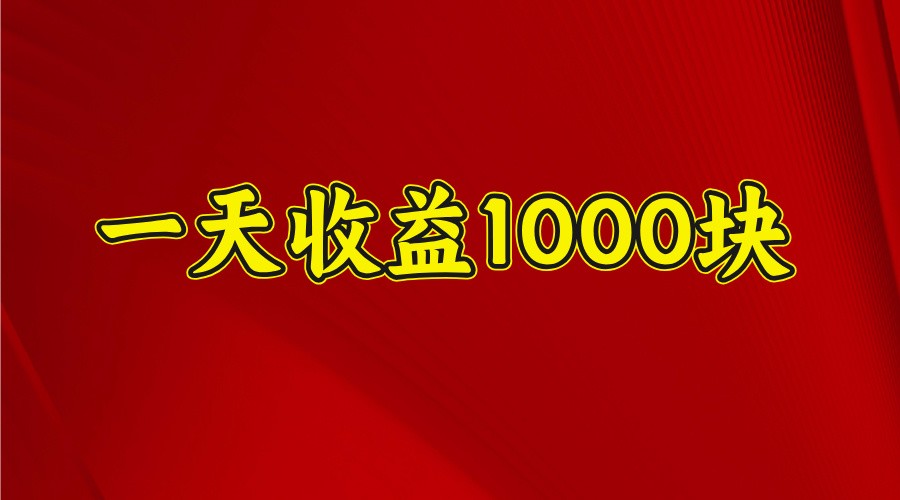 一天收益1000块，2025全网首发-乐码云集