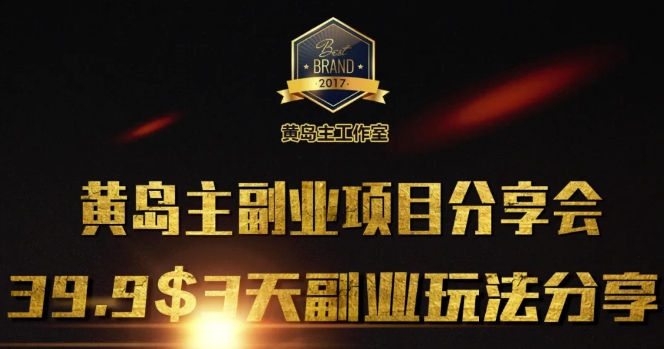 黄岛主副业分享会1期：3天3个副业玩法，速度上车-乐码云集