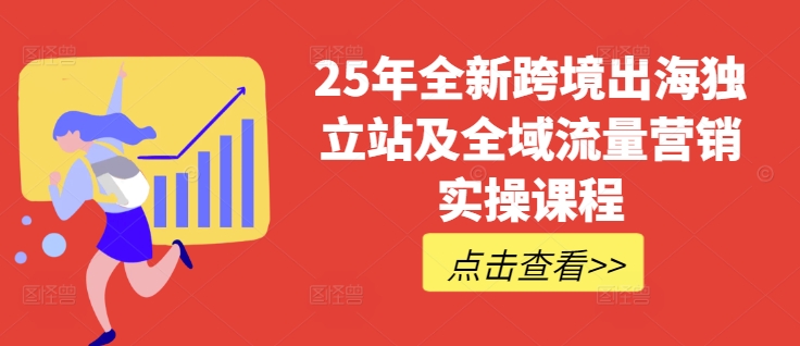 25年全新跨境出海独立站及全域流量营销实操课程，跨境电商独立站TIKTOK全域营销普货特货玩法大全-乐码云集