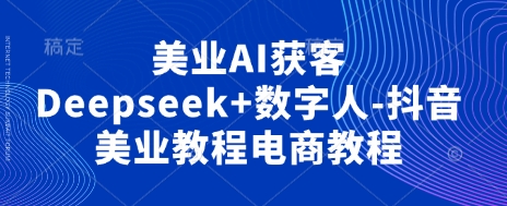 美业AI获客Deepseek+数字人-抖音美业教程电商教程-乐码云集