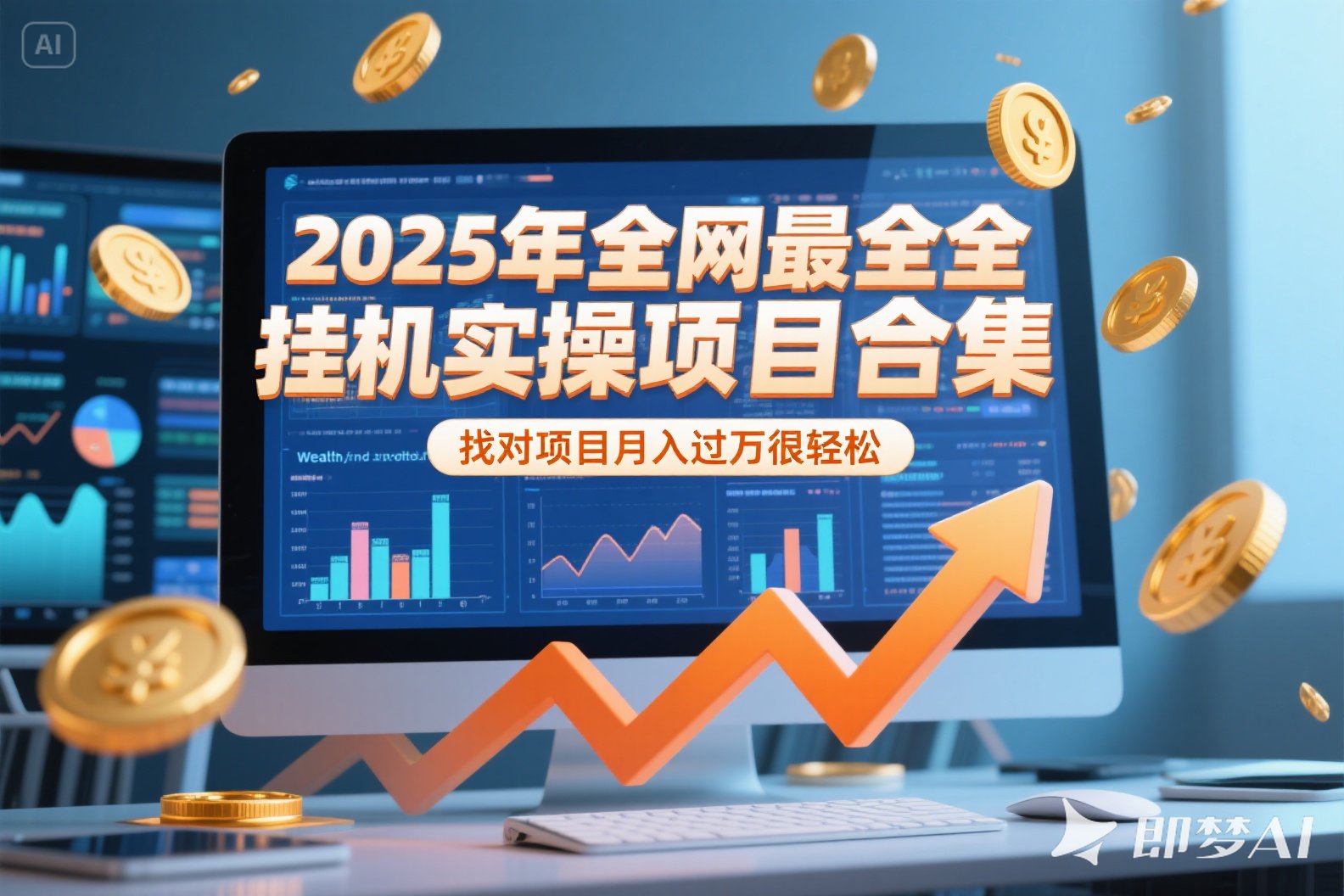 2025年挂机实操项目实操演练，挂机类型，AI直播类型，轻资产创业类型…-乐码云集