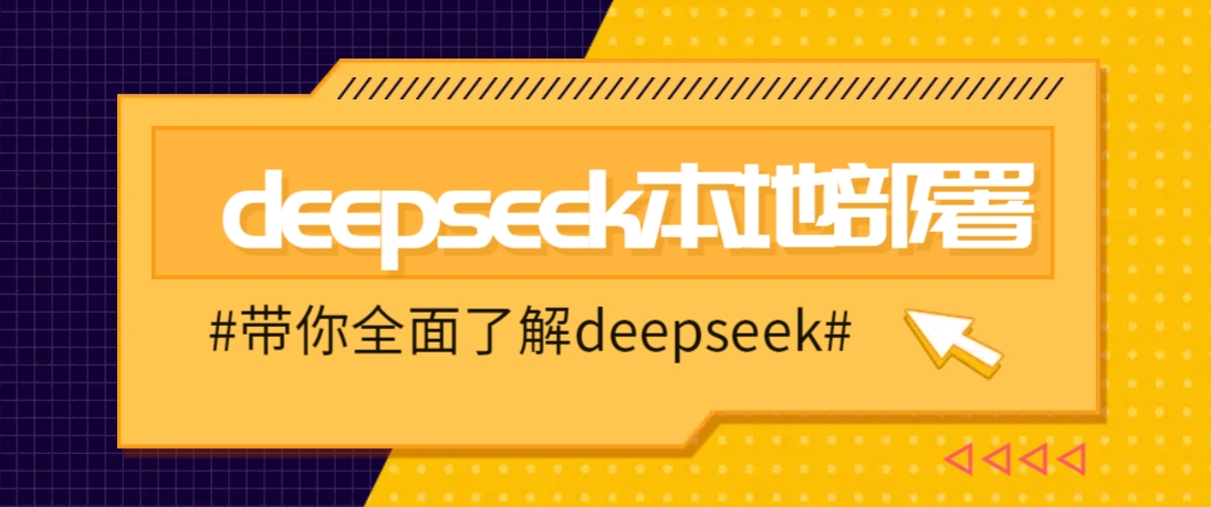 DeepSeek本地部署详细教程，轻松将deepseek部署到你的电脑上-乐码云集