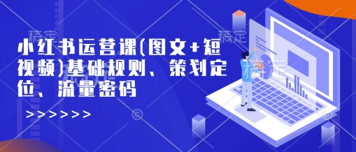 小红书运营课(图文+短视频)基础规则、策划定位、流量密码-乐码云集