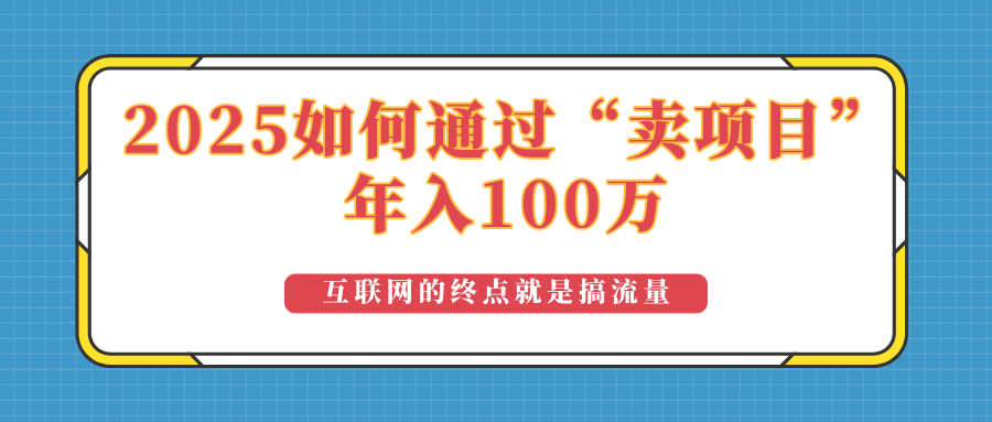 2025年如何通过“卖项目”实现100万收益：最具潜力的盈利模式解析-乐码云集