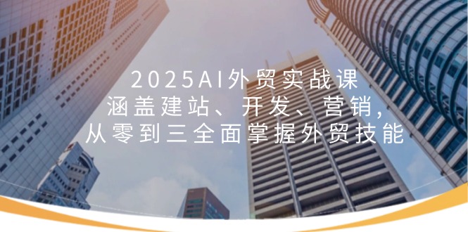 2025AI外贸实战课：涵盖建站、开发、营销, 从零到三全面掌握外贸技能-乐码云集