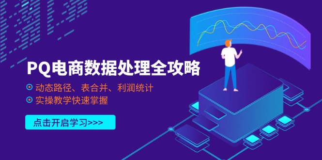 PQ电商数据处理全攻略，动态路径、表合并、利润统计，实操教学快速掌握-乐码云集