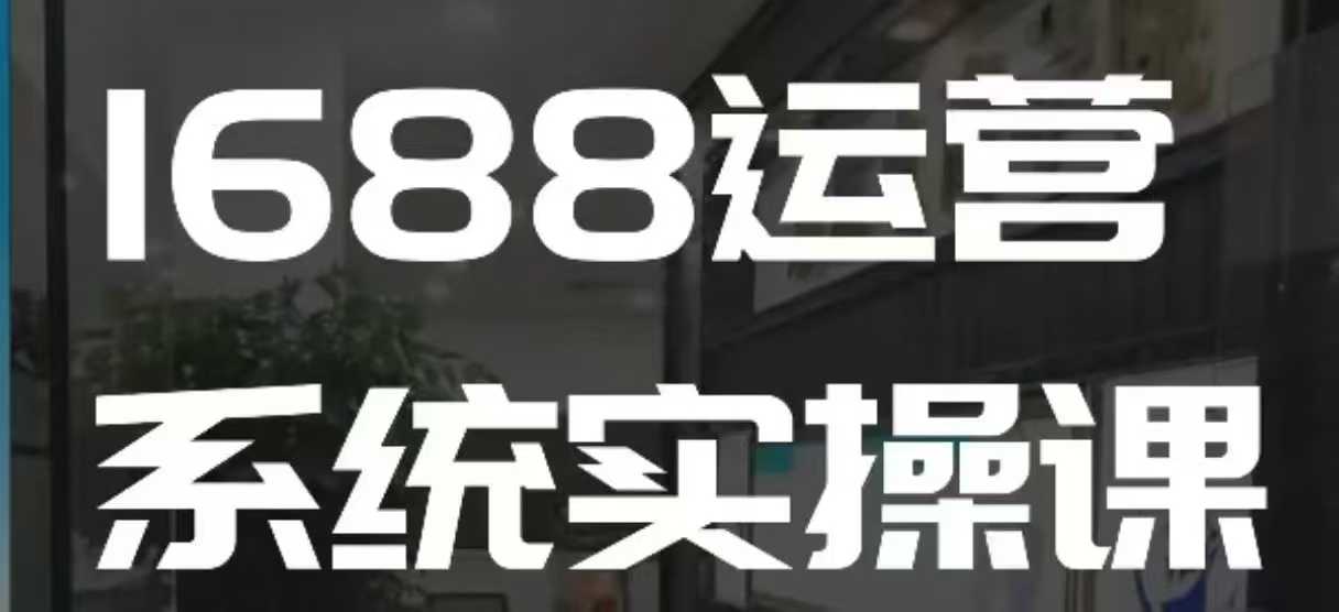 1688高阶运营系统实操课，快速掌握1688店铺运营的核心玩法-乐码云集