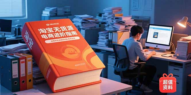淘宝无货源电商进阶指南，包含新人课、进阶课，配套资料，蓝海选品等-乐码云集
