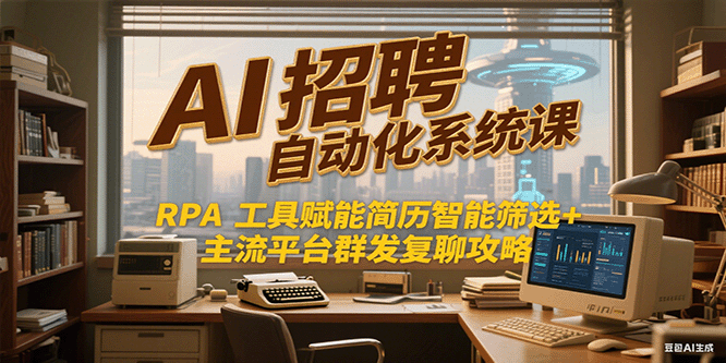 AI招聘自动化系统课，RPA工具赋能简历智能筛选+主流平台群发复聊全攻略-乐码云集