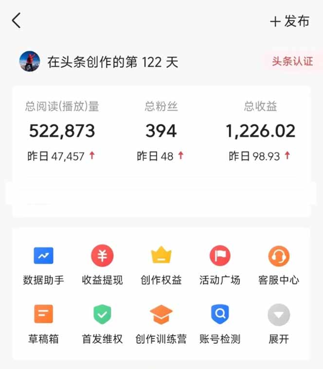 图片[2]-头条号托管躺赚项目，长期稳定，可做五年，每天十分钟，收益几百块-乐码云集