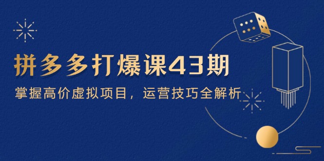 拼多多打爆课第 43 期，掌握高价虚拟项目，运营技巧全解析(15节-乐码云集